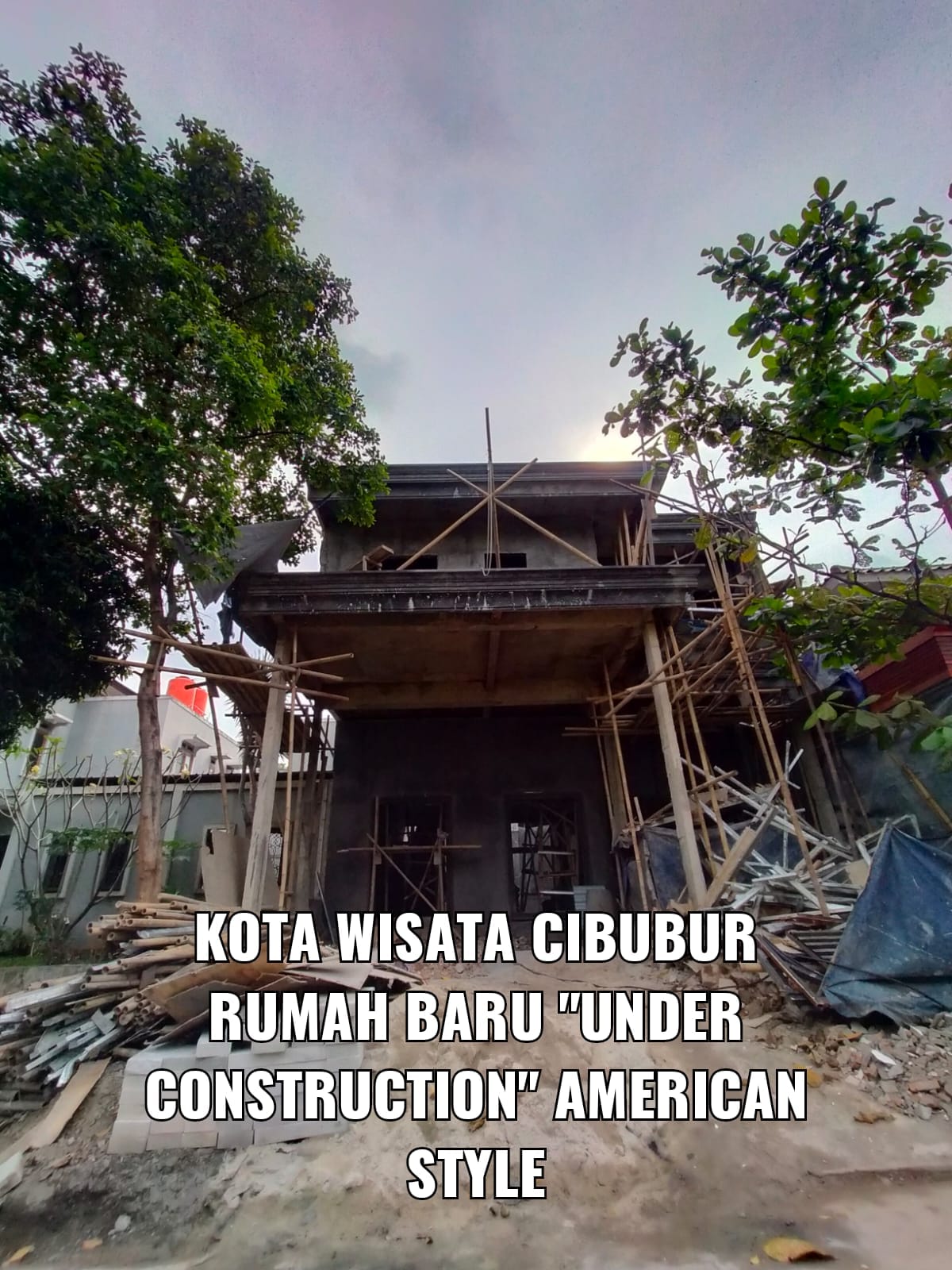 For Sale Under Construction. Rumah baru desain Amarican Classic