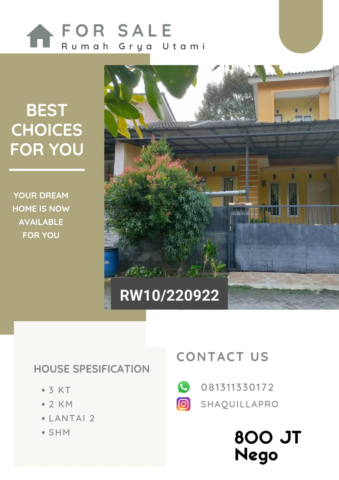 For Sale Rumah