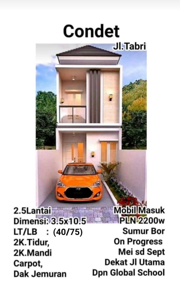 For sale Rumah Baru (Under Contruction) tinggal Finishing