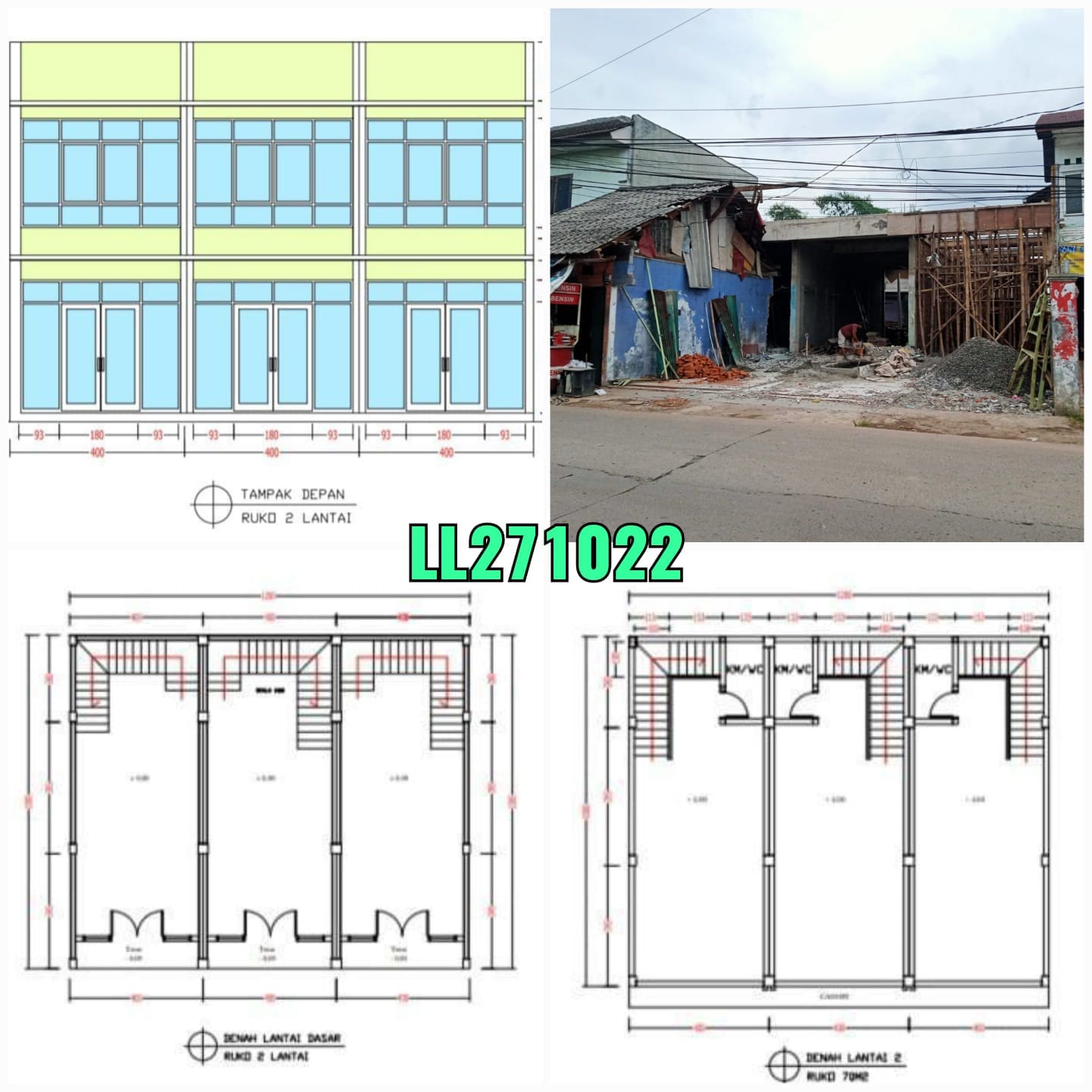 DIJUAL 6 unit Ruko 2 lantai under construction!!