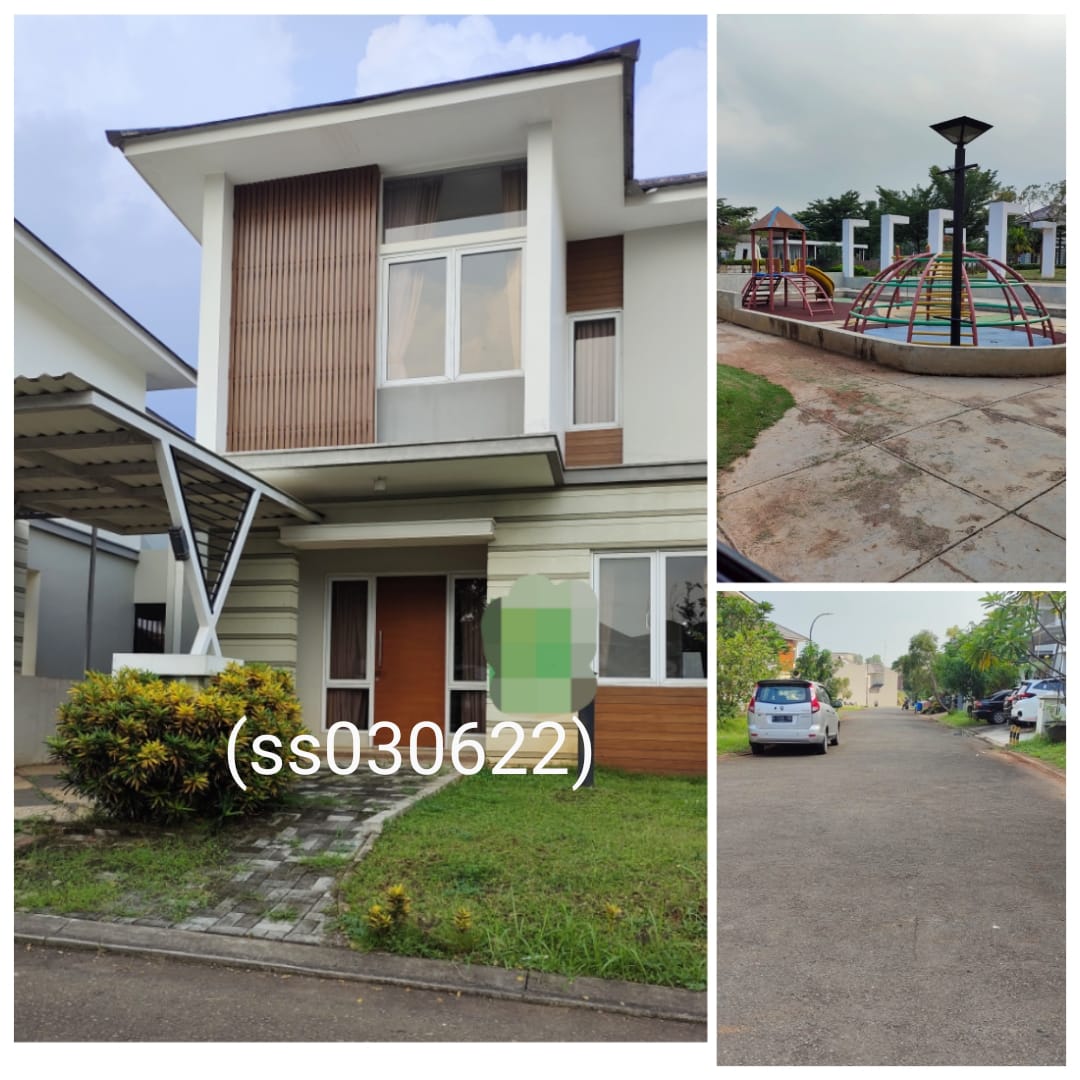 Dijual rumah kota wisata cibubur, rapi siap huni. Depan taman.