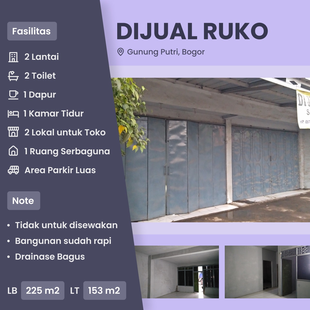 Di Jual Ruko Eks. Optik