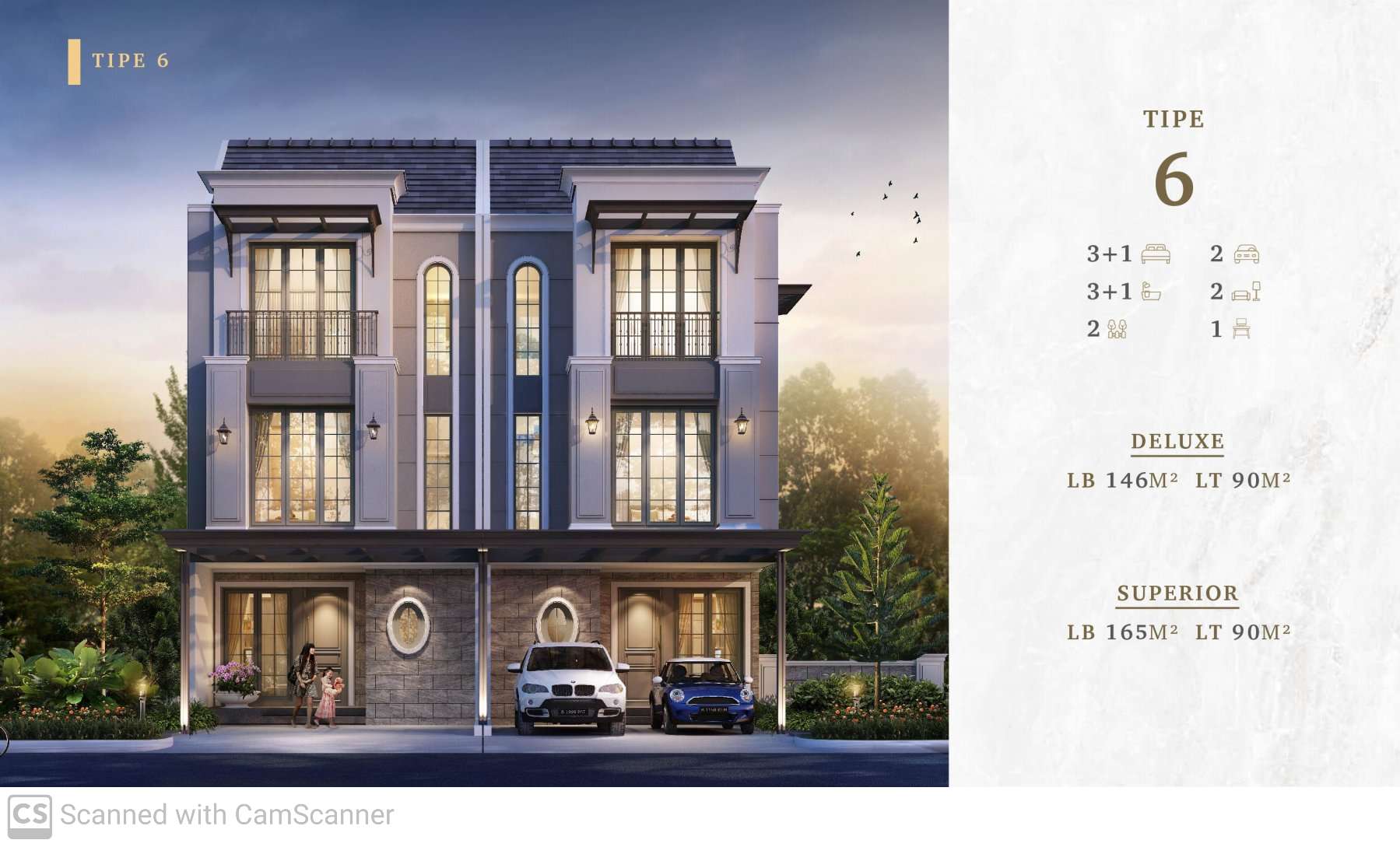 Bukit Podomoro Jakarta <br><p>Rumah 2 dan 3 Lantai yang dirancang dengan sentuhan arsitektur classic dan art deco yang mewah , elegan , dan berkelas , dipadukan dengan tekhnologi smart home terkini menjadikan rumah di Bukit Podomoro  menjadi kebanggaan dan kepuasan personal bagi anda</p>