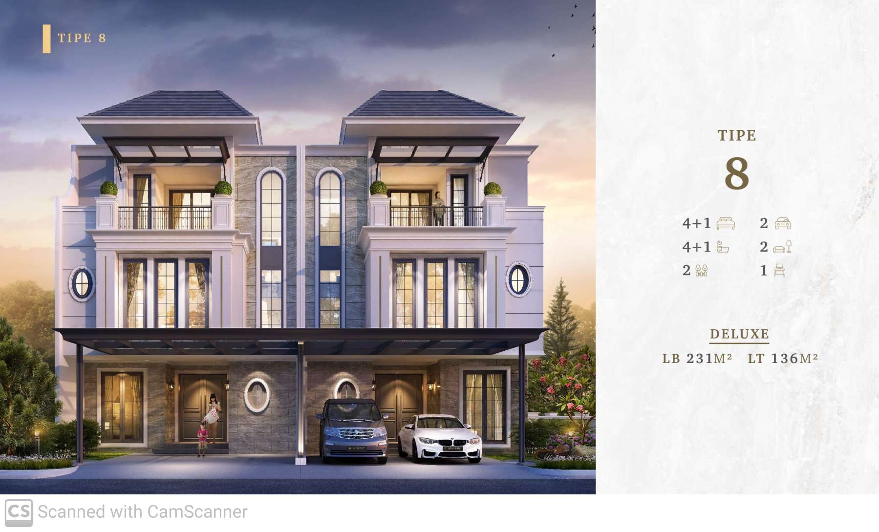 Bukit Podomoro Jakarta <br><p>Rumah 2 dan 3 Lantai yang dirancang dengan sentuhan arsitektur classic dan art deco yang mewah , elegan , dan berkelas , dipadukan dengan tekhnologi smart home terkini menjadikan rumah di Bukit Podomoro  menjadi kebanggaan dan kepuasan personal bagi anda</p>